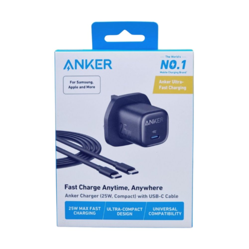 Anker 25w Charger With Type-C to Type-C Cable B2656K11 Anker 25w Charger With Type-C to Type-C Cable B2656K11